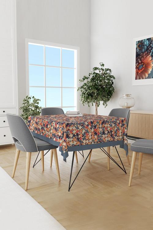 Mozaik Desenli Süet Dertsiz Masa Örtüsü