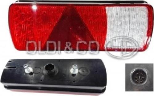 STOP LAMBASI SAG LEDLI 7 FONKSIYONLU UCGEN REFLEKTORLU SOKETLI - SERTPLAS 0350LR