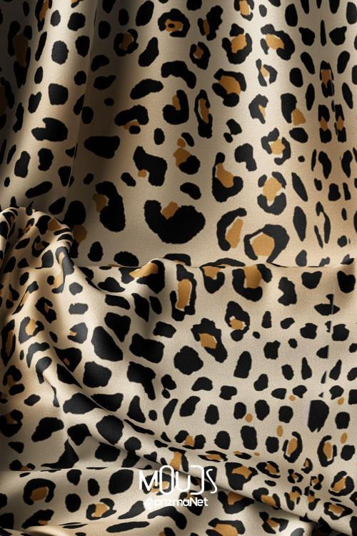 Leopar Desenli Dijital Baskılı Kumaş Süetimsi Doku En 155Cm Kms-129
