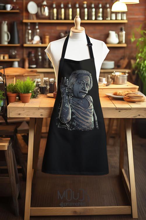 Süet Kumaş Einstein Desenli Mutfak Önlüğü, Aşçı Önlüğü, Garson Önlüğü, Restoran Önlük