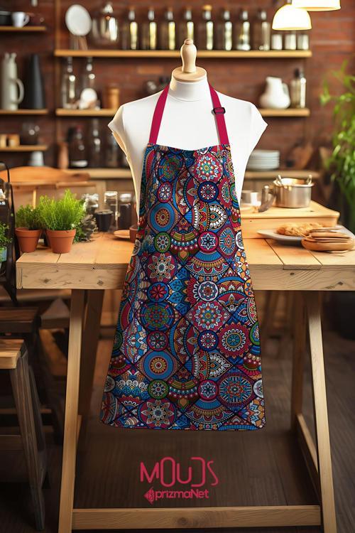 Süet Kumaş Anatolia 10 Desenli Mutfak Önlüğü, Aşçı Önlüğü, Garson Önlüğü, Restoran Önlük