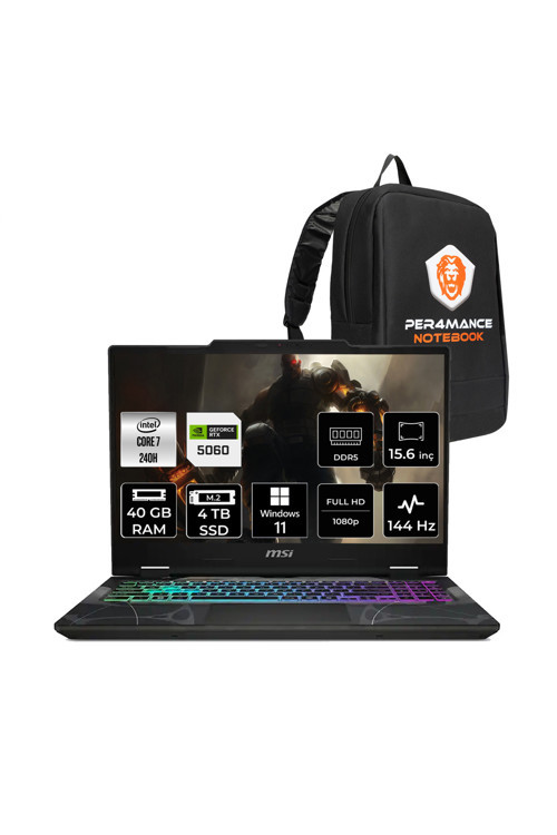 Cyborg 15 Intel Core 7 240H 40GB 4TB SSD RTX5060/8GB 15.6" FHD W11P Gaming Laptop B2RWFKG