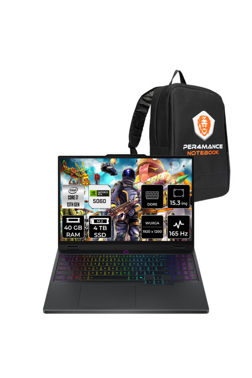 Legion 5 i7-13650HX 40GB 4TB SSD RTX5060/8GB 115W 165Hz WUXGA 15.3" FDOS Gaming Laptop
