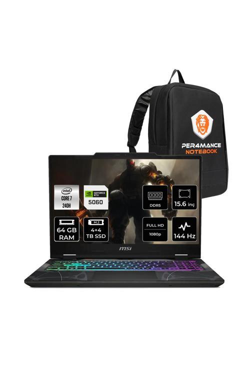 Cyborg 15 Intel Core 7 240H 64GB 4TB+4TB SSD RTX5060/8GB 15.6" FHD FDOS Gaming Laptop B2RWFKG