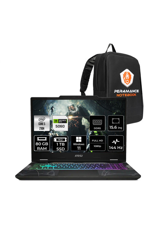Cyborg 15 Intel Core 5 210H 80GB 1TB SSD RTX5060/8GB 15.6" FHD W11P Gaming Laptop B2RWFKG