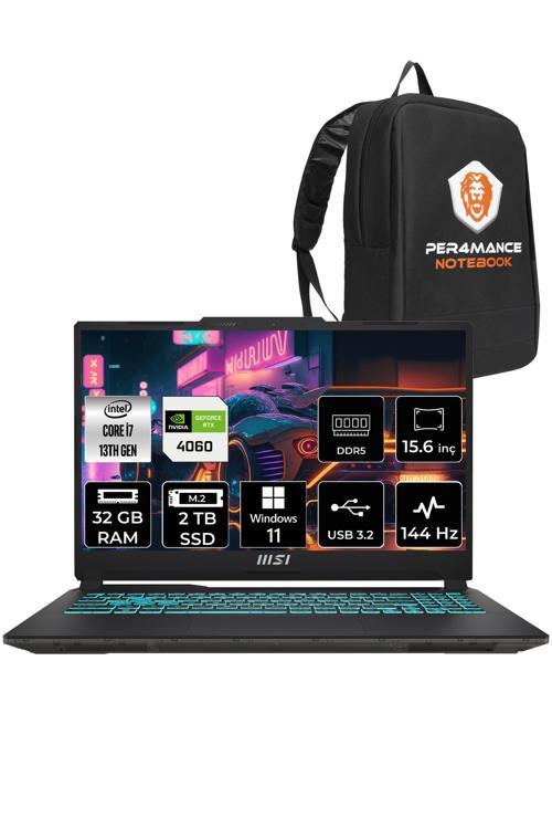 Cyborg 15 A13VF3 i7-13620H 32GB 2TB SSD RTX4060/8GB 15.6" FHD 144HZ W11H & PER4 ÇANTA