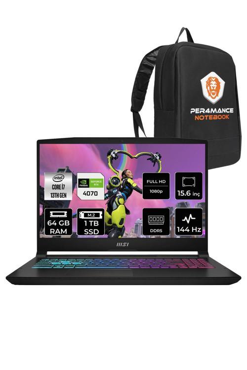 Katana 15 B13VGK i7 13620H 64GB 1TB SSD RTX4070/8GB 105W 15.6" FHD 144HZ FDOS & PER4 ÇANTA