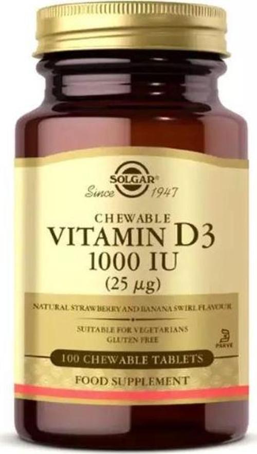 Chewable Vitamin D3 1000 IU 100 Tablet