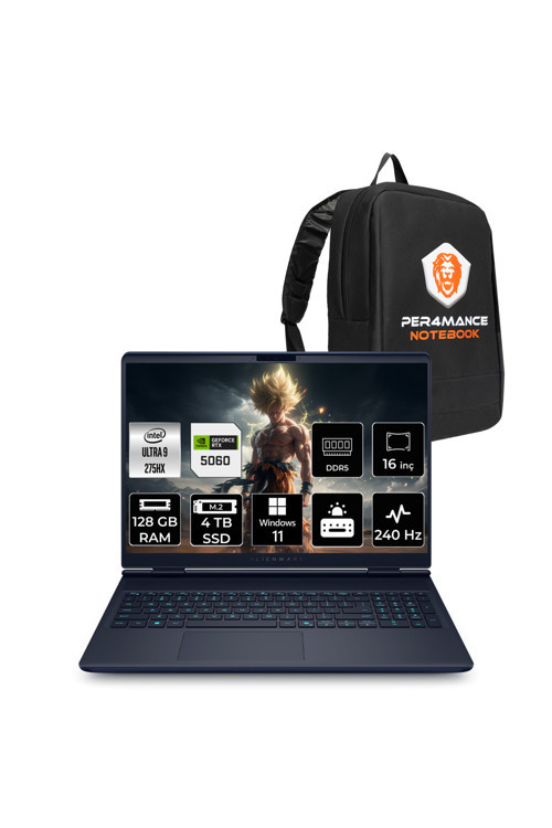 Alienware 16X Aurora Ultra 9 275HX 128GB 4TB SSD RTX5070/8GB 115W 16" QHD+ 240Hz W11P Gaming