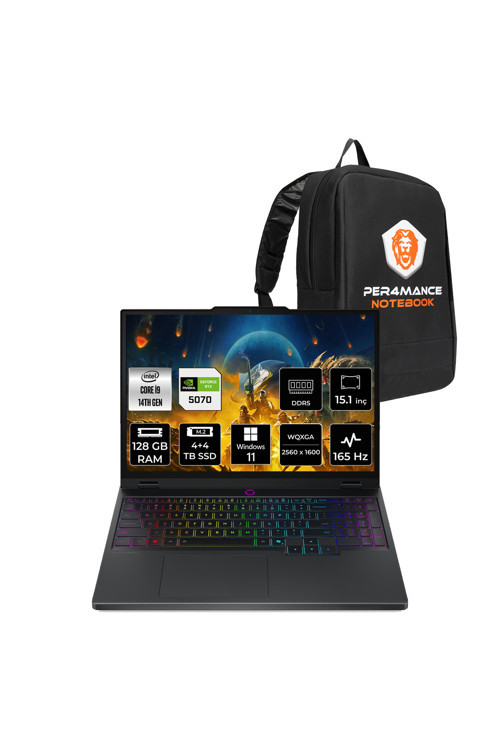 Legion 5 i9 14900HX 128GB 4TB+4TB SSD RTX5070/8GB 115W 15.1" QHD+ OLED 1000nits 165Hz W11H
