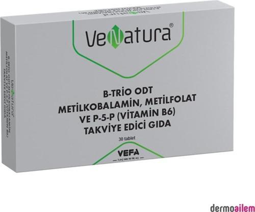 B-Trio Odt Metilkobalamin,Metilfolat ve P-5-P 30 Tablet
