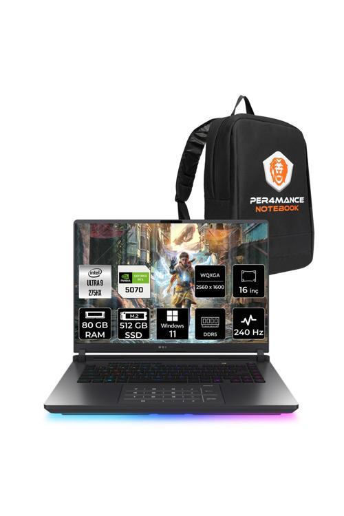 Rog Strix G16 Ultra 9 275HX 80GB 512GB SSD RTX5070/8GB 240Hz 16" QHD+ W11H Gaming Laptop G615LP