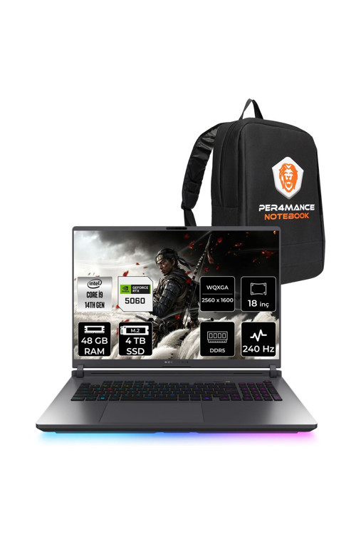 Rog Strix G18 i9 14900HX 48GB 4TB SSD RTX5060/8GB 240Hz 16" QHD+ FDOS Gaming Laptop G815JMR