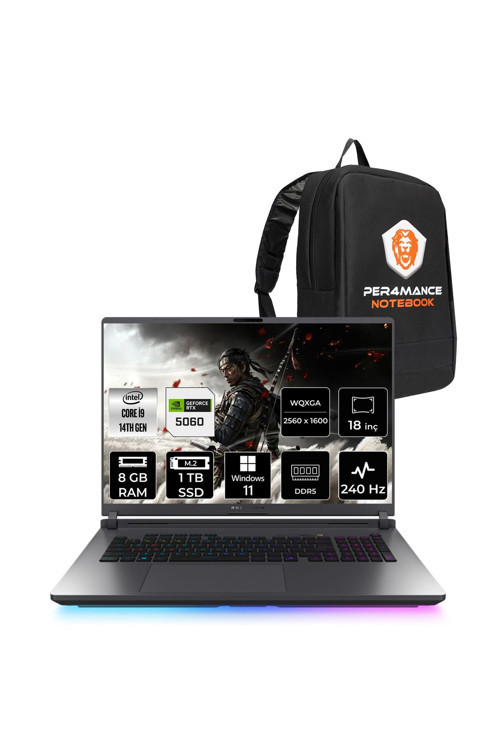 Rog Strix G18 i9 14900HX 8GB 1TB SSD RTX5060/8GB 240Hz 16" QHD+ W11H Gaming Laptop G815JMR
