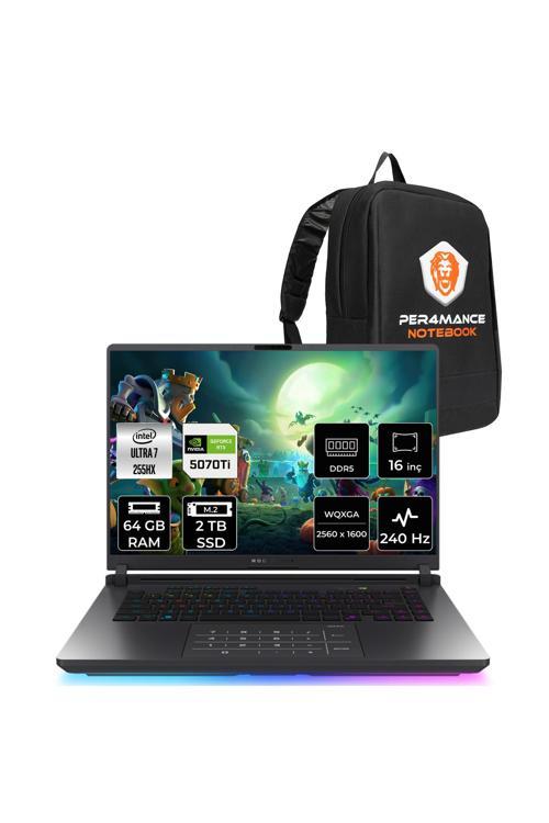Rog Strix G16 Ultra7 255HX 64GB 2TB SSD RTX5070Ti/12GB 140W 16" QHD+ 240Hz FDOS Gaming G615LR
