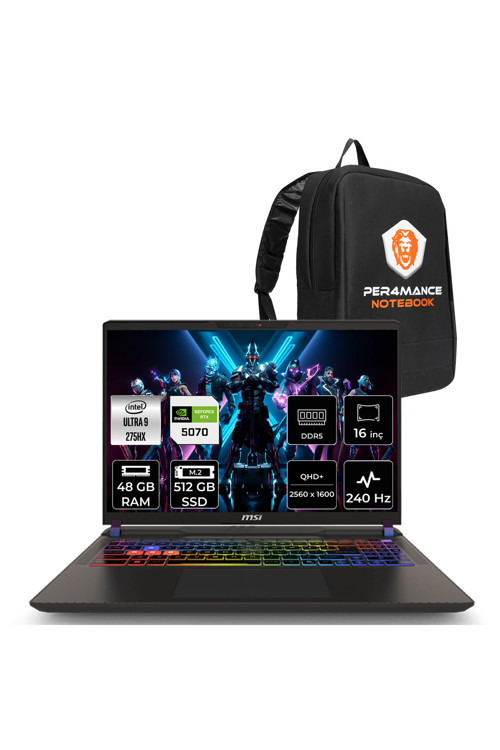 Vector 16 HX AI Ultra 9 275HX 48GB 512GB SSD RTX5070/8GB 115W 16" QHD+ 240Hz FDOS Gaming
