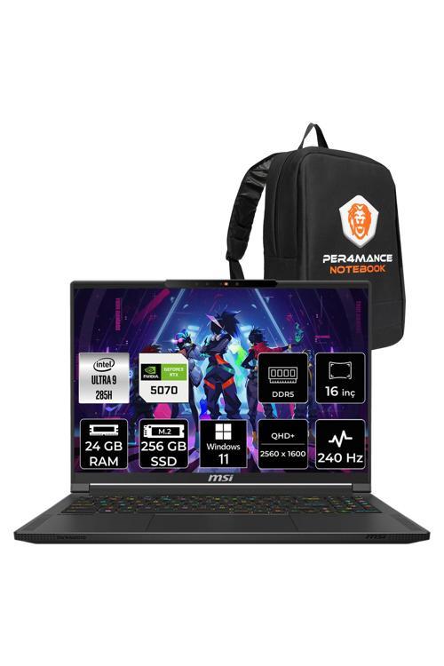 Stealth 16 HX AI Ultra 9 285H 24GB 256GB SSD RTX5070/8GB 16" QHD+ 240Hz OLED W11P Gaming Laptop