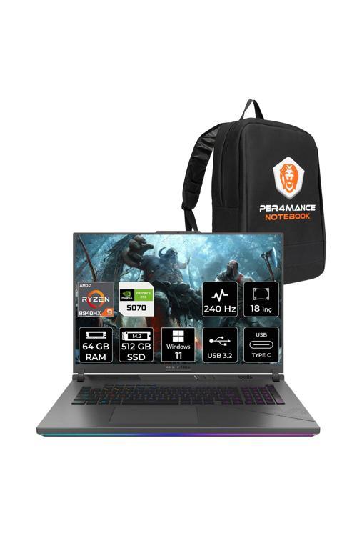 Rog Strix G18 R9 8940HX 64GB 512GB SSD RTX5070/8GB 240Hz 18" WQXGA W11H Gaming Laptop G814PP