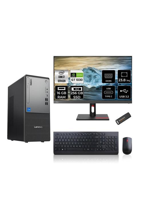 ThinkCentre Neo 50T G5 i7 13700 16GB 256GB SSD GT1030/4GB 23.8" FHD FDOS Masaüstü Bilgisayar