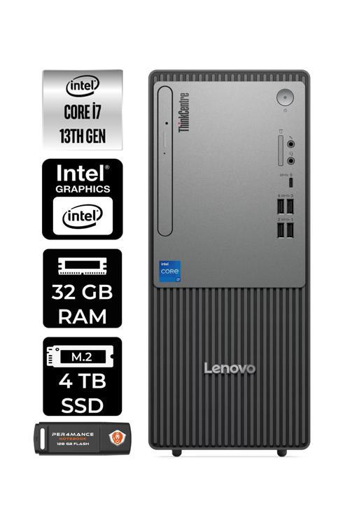 ThinkCentre Neo 50T G5 i7 13700 32GB 4TB SSD W11P Masaüstü Bilgisayar & PER4 USB Bellek