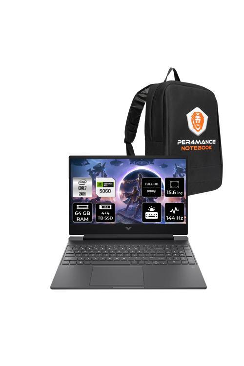 Victus 15 Intel Core 7 240H 64GB 4+4TB SSD RTX5060/8GB 15.6'' 144Hz FHD FDOS Gaming Laptop