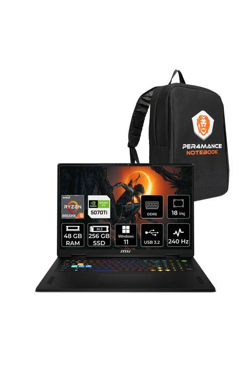 Vector A18 HX R9 9955HX 48GB 256GB SSD RTX5070TI/12GB 140W 18'' WQXGA W11H Gaming Laptop