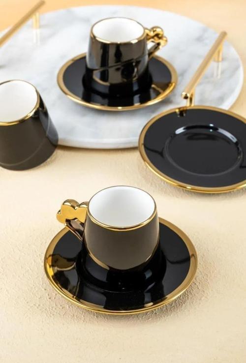 Arwen 6'lı Fincan Takımı Siyah - SCT-22-0157