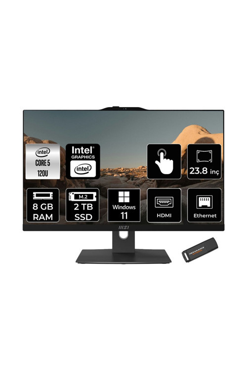 Modern AM242TP Intel Core 5-120U 8GB DDR5 2TB SSD 23.8" FHD W11P Dokunmatik All in One Siyah