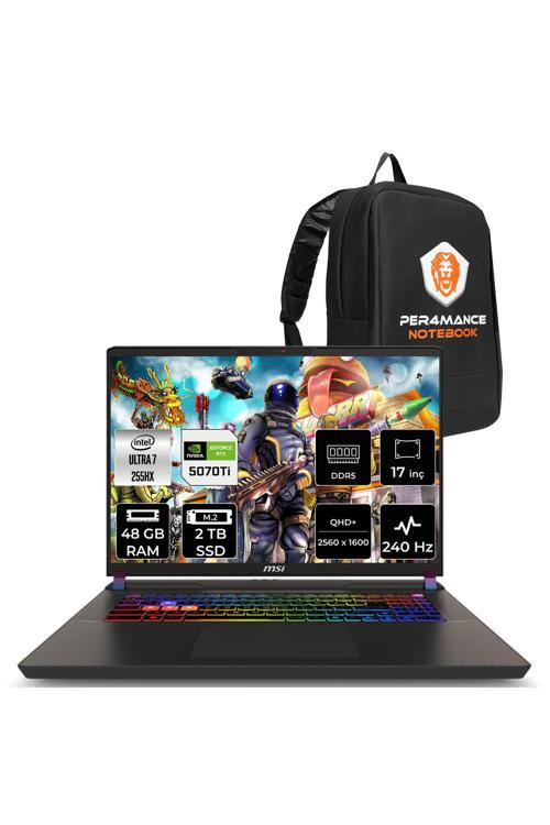 Vector 17 HX AI Ultra 7 255HX 48GB 2TB SSD RTX5070Ti/12GB 140W 17" QHD+ 240Hz FDOS Gaming
