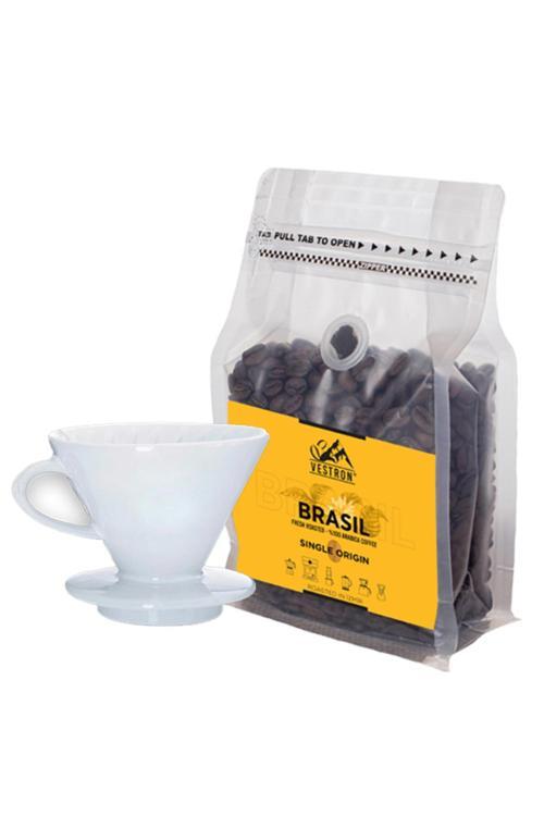 V60 Kahve Demleme Tanışma Seti Brezilya Kahvesever Sv1003