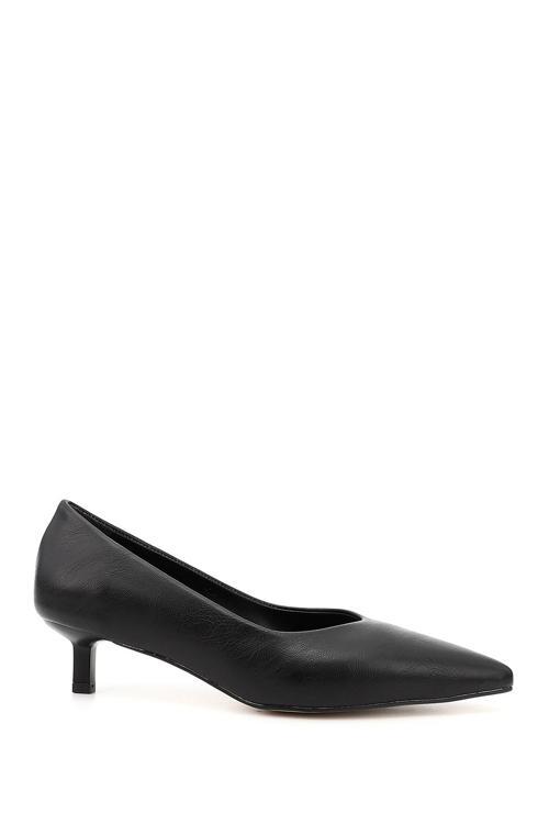 Kadın Siyah Sivri Burun İnce Topuklu Stiletto