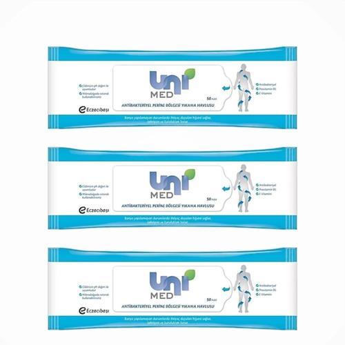 Antibakteriyel Vücut Yıkama Havlusu 50'li Paket x 3 Paket
