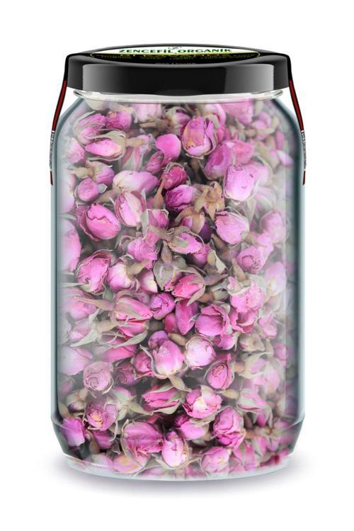 Tomurcuk Pembe Gül Kurusu Isparta Gülü Bi Kavanoz 660 cc. Cam Kavanozda Tomurcuk Gül Dried Rose Bud