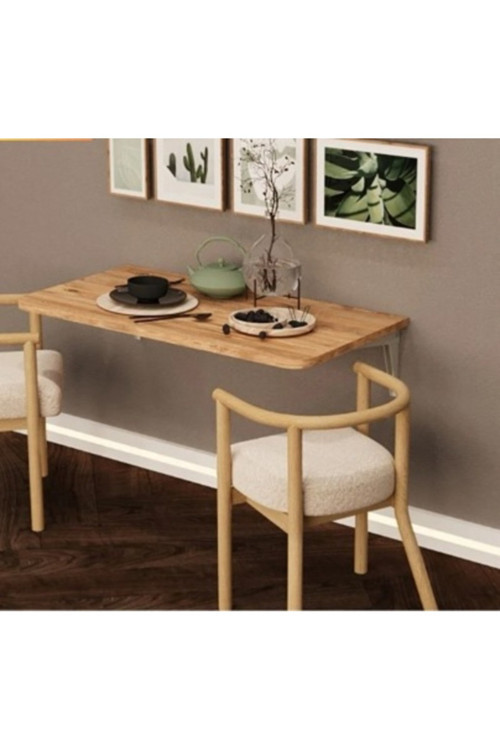 Lüx 70Cm Katlanır Mutfak Masası Duvara Monte Katlanır Çalışma Masası Çocuk Masası