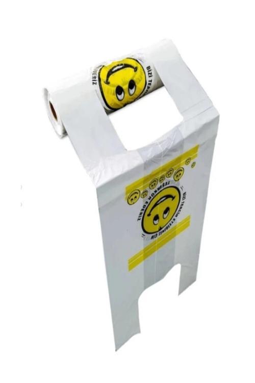 Büyükboy Gülenyüz Baskılı Rulo Poşet Market Manav Atlet Hışır 1 Adet Rulo