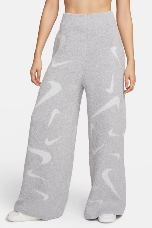 Sportswear Phoenix Cosy Bouclé High Rise Wide Leg Knit Trousers Kadın Yüksek Bel Geniş Paça Örgü Eşofman Altı Gri
