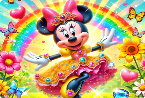 Minnie Mouse Dikdörtgen Pasta Yenilebilir Resim Baskı 28*19 cm