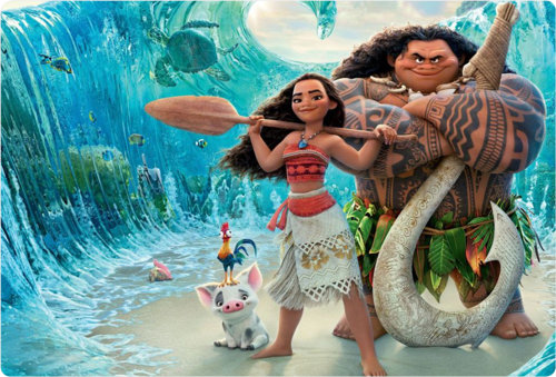 Moana Dikdörtgen Pasta Yenilebilir Resim Baskı 28*19 cm