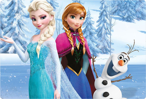 Frozen Dikdörtgen Pasta Yenilebilir Resim Baskı 28*19 cm