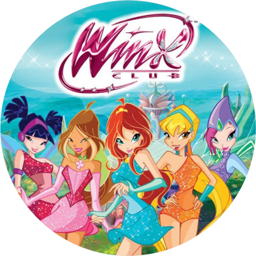 Winx Yuvarlak Pasta Yenilebilir Resim Baskı 20 cm