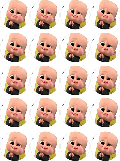 Baby Boss Yenilebilir Yuvarlak Kurabiye Resim Baskı