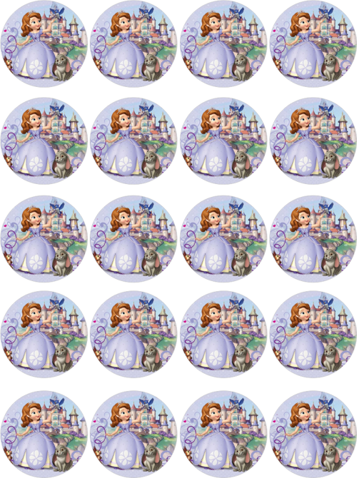 Sofia Yenilebilir Yuvarlak Kurabiye Resim Baskı