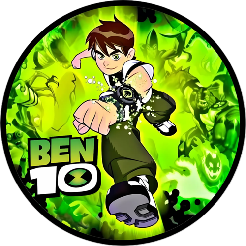 Yenilebilir Yuvarlak Pasta Resim Baskısı 20 cm Şekerli Kağıt Ben 10 Temalı 38