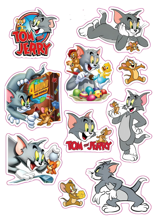 Tom ve Jerry Yenilebilir Cupcake ve Pasta Resim Baskı
