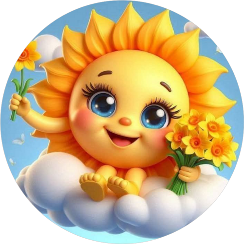 Yenilebilir Yuvarlak Pasta Resim Baskısı 20 cm Şekerli Kağıt Güneş Temalı 111