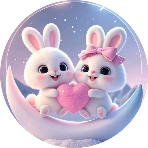 Yenilebilir Yuvarlak Pasta Resim Baskısı 20 cm Şekerli Kağıt Tavşan Temalı 130