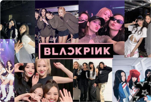 Black Pink Dikdörtgen Pasta Yenilebilir Resim Baskı 28*19 cm