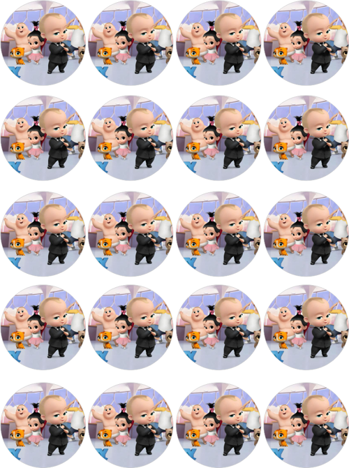 Baby Boss Yenilebilir Yuvarlak Kurabiye Resim Baskı