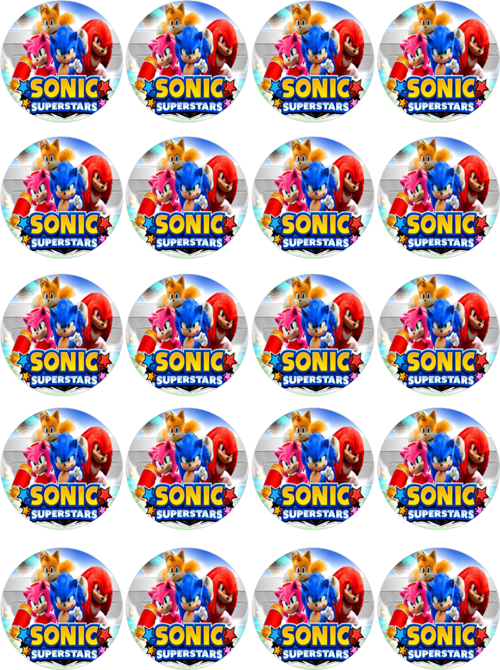Sonic Yenilebilir Yuvarlak Kurabiye Resim Baskı