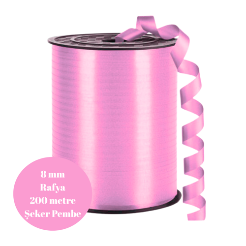 Rafya 8mm 200 metre Şeker Pembe